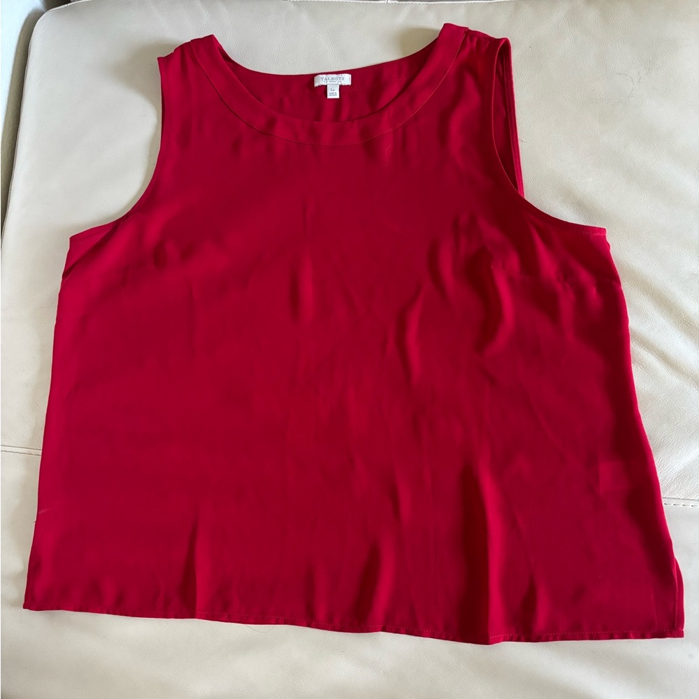 NWOT Red Chiffon Tank Top